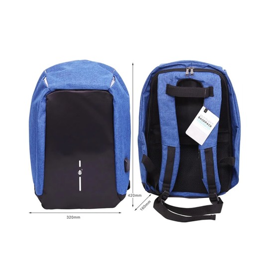 Mochila Antirroubo OnePlus NR9117 com Porta de Carregamento para Laptops de 15,6" Max. Azul Mochila Antirroubo OnePlus NR9117 com Porta de Carregamento para Laptops de 15,6" Max. Azul